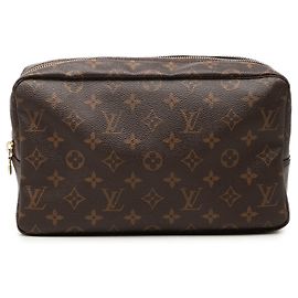 Borsa a Clutch Louis Vuitton Monogram Trousse Toilette 28 Marrone