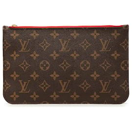 Pouch Louis Vuitton Monogram Neverfull MM Marrone