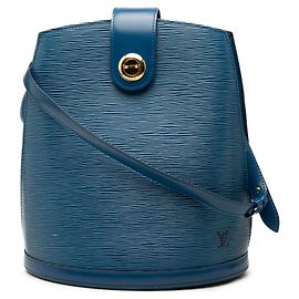 Borsa a tracolla Louis Vuitton Epi Cluny Blu