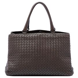 Tote Bottega Veneta Milano in nappa intrecciato marrone