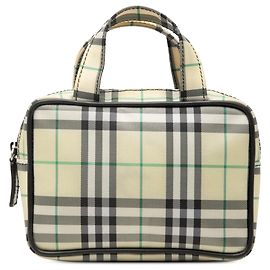 Borsa Burberry House Check in tela gialla