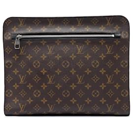 Borsa a Clutch Portfolio Louis Vuitton Monogram Macassar Marrone