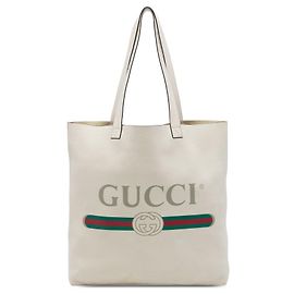 Sac Tote Gucci en cuir de veau marron avec logo
