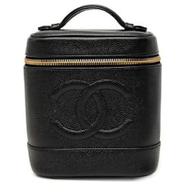 Beauty Case Chanel CC Caviar nero