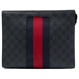 Gucci GG Supreme Web Clutch Schwarz