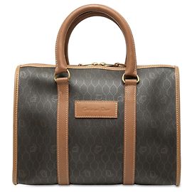 Borsa Boston Dior in tela rivestita con motivo a nido d'ape nera