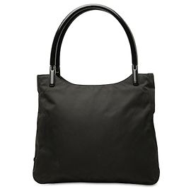 Prada Tessuto Tote in Schwarz mit Griffen aus Resin