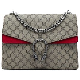 Borsa a tracolla Gucci Dionysus Medium GG Supreme Beige