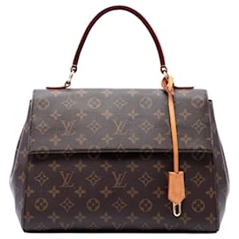 Borsa Satchel Louis Vuitton Monogram Cluny MM Marrone