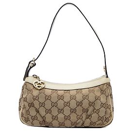 Borsa a tracolla Pochette Lovely Heart in tela GG beige Gucci