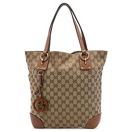 Borsa Tote Gucci GG Canvas GG Charm Beige