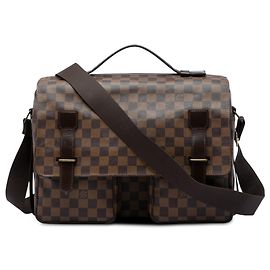 Borsa Satchel Louis Vuitton Damier Ebene Broadway Marrone