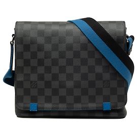 Borsa a tracolla Louis Vuitton District NM PM Damier Graphite Nera