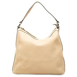 Gucci Hobo-Schultertasche aus braunem Kalbsleder mit Bambus-D-Ring