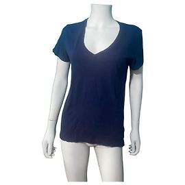 T-shirt col V Polo Ralph Lauren bleu marine en coton