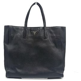 Bolso Tote Prada de piel Saffiano negro