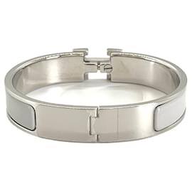 Bracciale Hermès Click H in Grigio e Bianco