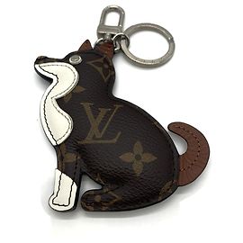 Louis Vuitton Monogram Portefeuille Animal Dog Keychain