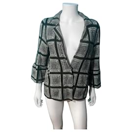 Autre Marque Casaco de malha xadrez Anthropologie