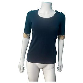 T-shirt Burberry a maniche corte con polsini a quadri