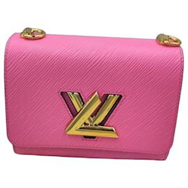 Louis Vuitton Twist MM Borsa Pelle Epi Rosa Fucsia