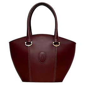 Borsa Tote Cartier Must Series in pelle Bordeaux