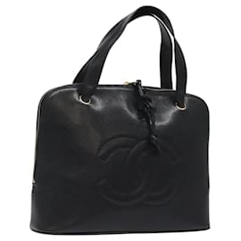 Chanel Vintage CC Dome Caviar Large