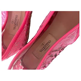 Valentino Garavani Espadrilles en dentelle rose