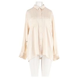 Camicia dritta in viscosa beige SéZane