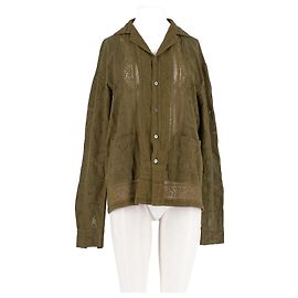 Autre Marque Camisa BAZISZT de algodón caqui XS
