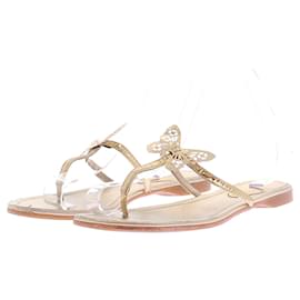 Sandali Fendi in pelle dorati Taglia 38