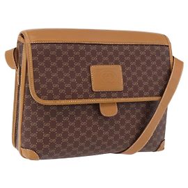 GUCCI Micro GG Supreme Shoulder Bag PVC Brown Gold 001 261 0688