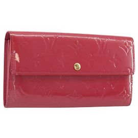 LOUIS VUITTON Vernis Porte Monnaie Credit Wallet Fusha Pink M91236