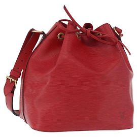 LOUIS VUITTON Epi Petit Noe Shoulder Bag Red M44107 LV