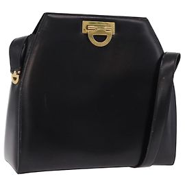 Céline CELINE Shoulder Bag Leather Black Gold