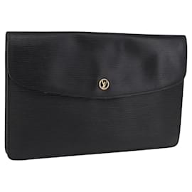 LOUIS VUITTON Epi Montaigne 27 Clutch Bag Black M52652 LV