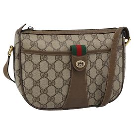 GUCCI GG Supreme Shoulder Bag PVC Leather Beige Gold 89 02 032
