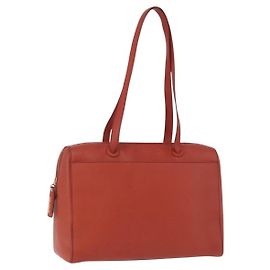 CHANEL Tote Bag Leder Orange Goldfarbenes CC