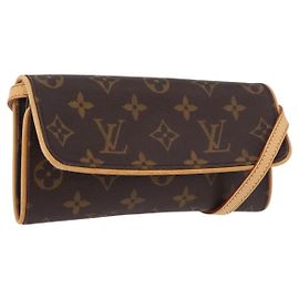 LOUIS VUITTON Monogram Pochette Twin PM Shoulder Bag M51854 LV