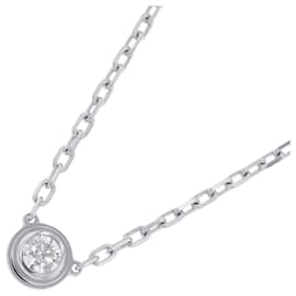 Collar Cartier Damour en oro blanco con colgante de diamante