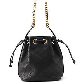 Yves Saint Laurent Small Cassandre Quilted Bucket Handbag