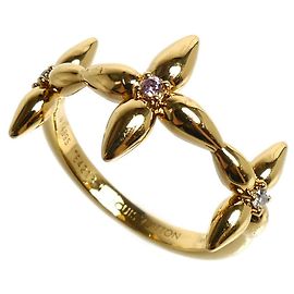 Louis Vuitton Ring plattiert in Gold mit Strasssteinen