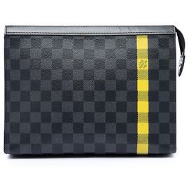Louis Vuitton Black Damier Graphite Stripe Pochette Voyage MM