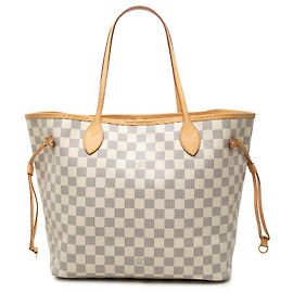 Louis Vuitton White Damier Azur Neverfull MM
