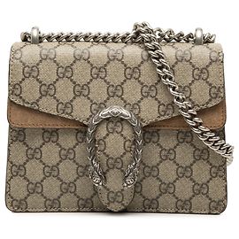 Gucci Beige Small GG Supreme Dionysus Crossbody