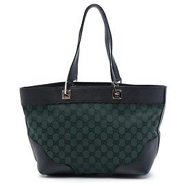 Borsa Tote Gucci Green GG Canvas