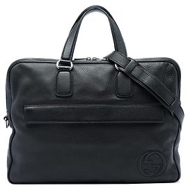 Gucci Black Calfskin Soho Briefcase