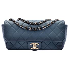Chanel Blue CC Quilted Calfskin Ombre Flap