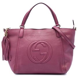 Borsa Gucci Soho Cellarius piccola in vitello viola