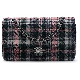 Chanel Green Medium Classic Tweed Double Flap